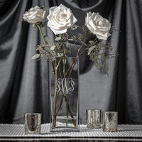 Monogrammed Square Glass Vase