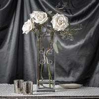 Monogrammed Square Glass Vase