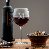 Monogrammed Balloon Wine Glasses