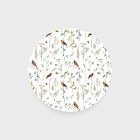 Watercolor Garden White Round Insert