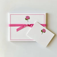Pink Hydrangea Flat Note Cards