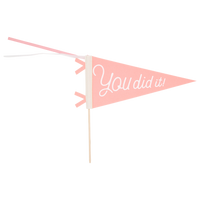 Pink You Did It Felt Pennant Banner