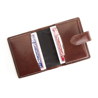 Monogrammed Set of Playing Cards in Leather Case