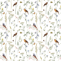 Watercolor Garden White Round Insert