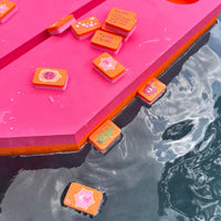 Bams & Bubbly Mahjong Anywhere Floating Convertible Table & Tile Set