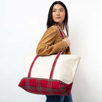 Plaid Large Boat Tote