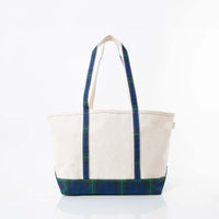 Plaid Large Boat Tote