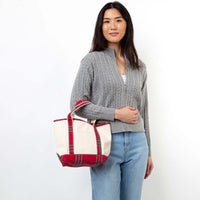 Plaid Handy Open Top Tote
