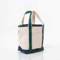 Plaid Handy Open Top Tote