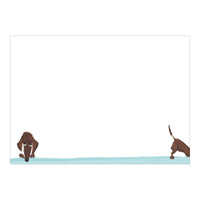 Doggy Paddle Flat Notecards