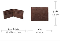 Monogrammed Leather Bi-Fold Wallet