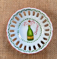 Hand Painted Congratulations Porcelain Ring Dish