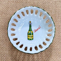 Hand Painted Congratulations Porcelain Ring Dish