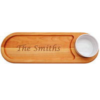 Monogrammed Wood Dip & Server