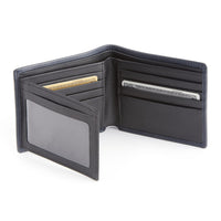 Monogrammed Leather RFID BiFold Wallet with Double ID Flap