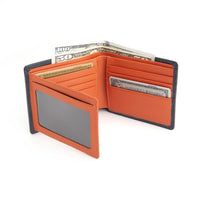 Monogrammed Leather RFID BiFold Wallet with Double ID Flap