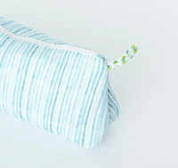 Small Abide Stripe Cosmetic Bag