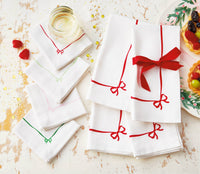 Christmas Very Merry Bow Napkin/Set Of 4