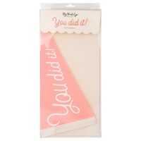 Pink You Did It Felt Pennant Banner