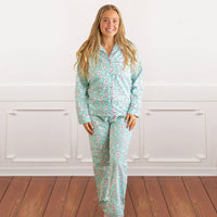 Mahjong Stripe PJ Set with Pants & Long Sleeve Top: M