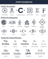 Monogrammed Long Cutting Board