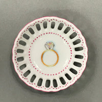 Hand Painted Porcelain Engagement Ring Dish
