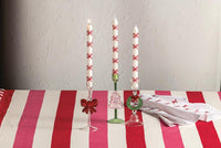 Glass Christmas Taper Holder