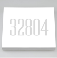Zip Code Watercolor Super Slab - White