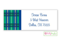 Plaid Modern Address Labels