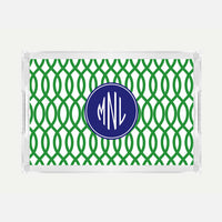 Monogrammed Garden Gate Lucite Serving Tray