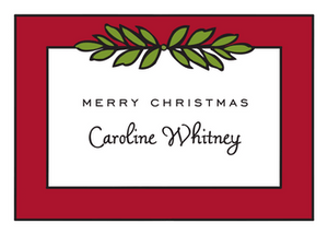 Garland Red & Green Gift Enclosure Card or Gift Sticker