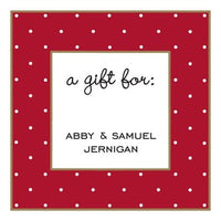 Tiny Dots Red Gift Enclosure Card or Gift Sticker
