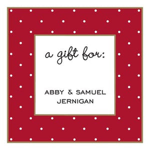 Tiny Dots Red Gift Enclosure Card or Gift Sticker