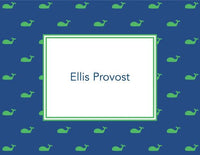 Whale Blue Foldover Note