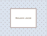Brown Dot with Blue Foldover Note