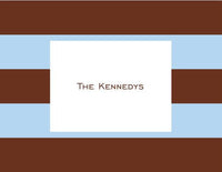 Rugby Blue and Brown Foldover Note