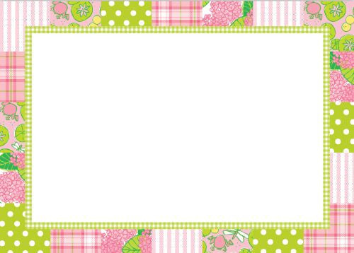 Patchwork Pink Flat Notecard