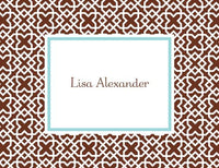 Mod Lattice Brown Foldover Note