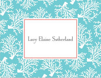 Coral Repeat Folded Notes (4 Colors)