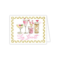 Handpainted Cocktail Mix Folded Note