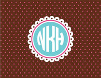 Lucy Chocolate Foldover Note