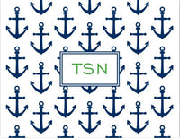 Anchors Navy Foldover Note
