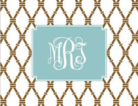 Bamboo Brown and Slate Foldover Note