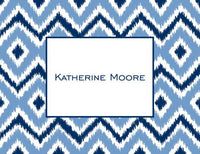 Ikat Blue Foldover Note