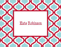Kate Red and Teal Foldover Note