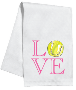 LOVE with Tennis Ball Kitchen Towel