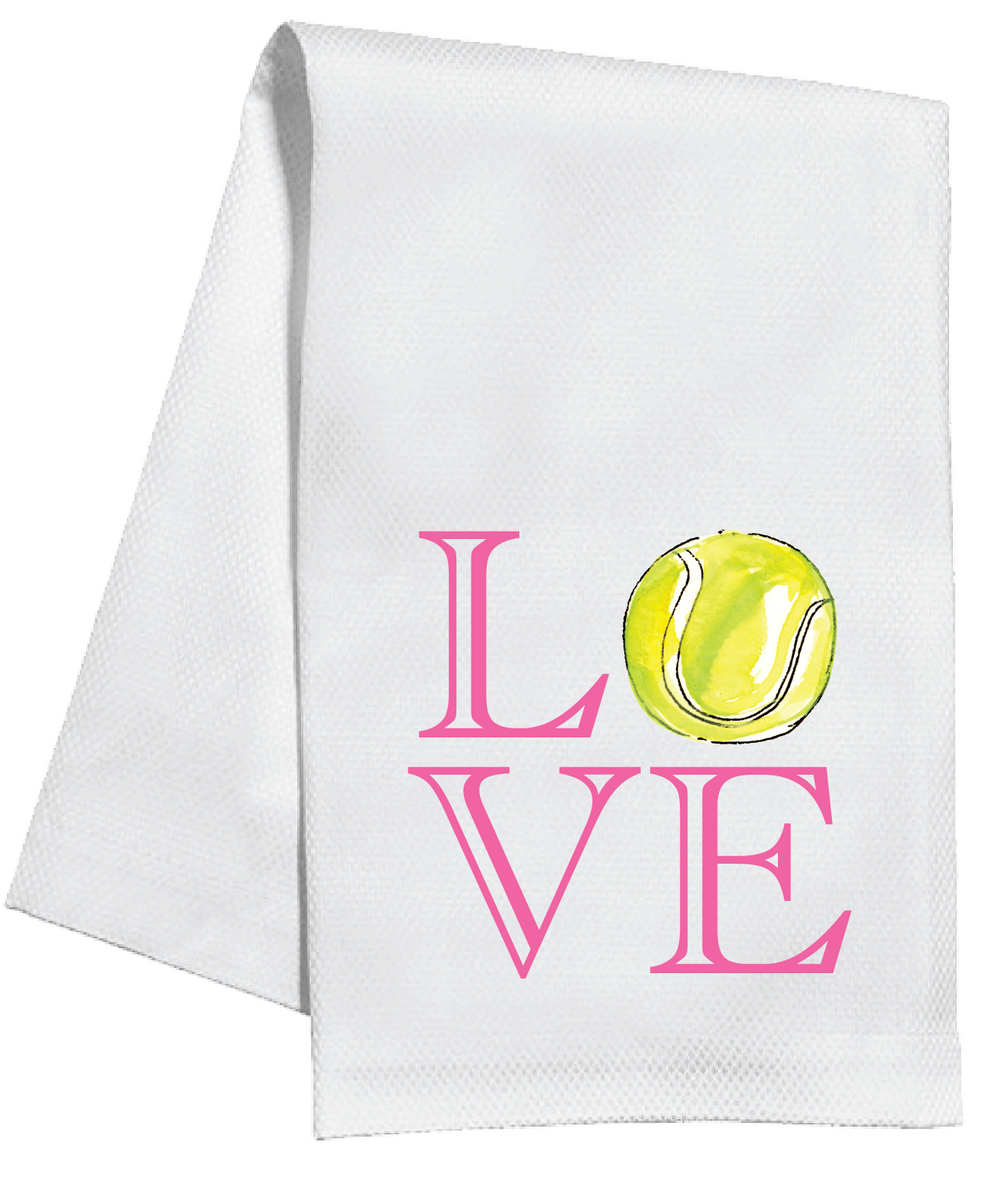 LOVE with Tennis Ball Kitchen Towel