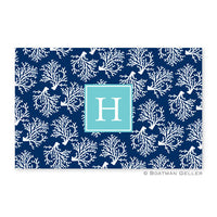 Coral Repeat Navy Placemat