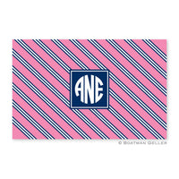 Repp Tie Pink & Navy Placemat