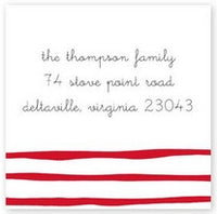 Brush Stripe Red Stickers